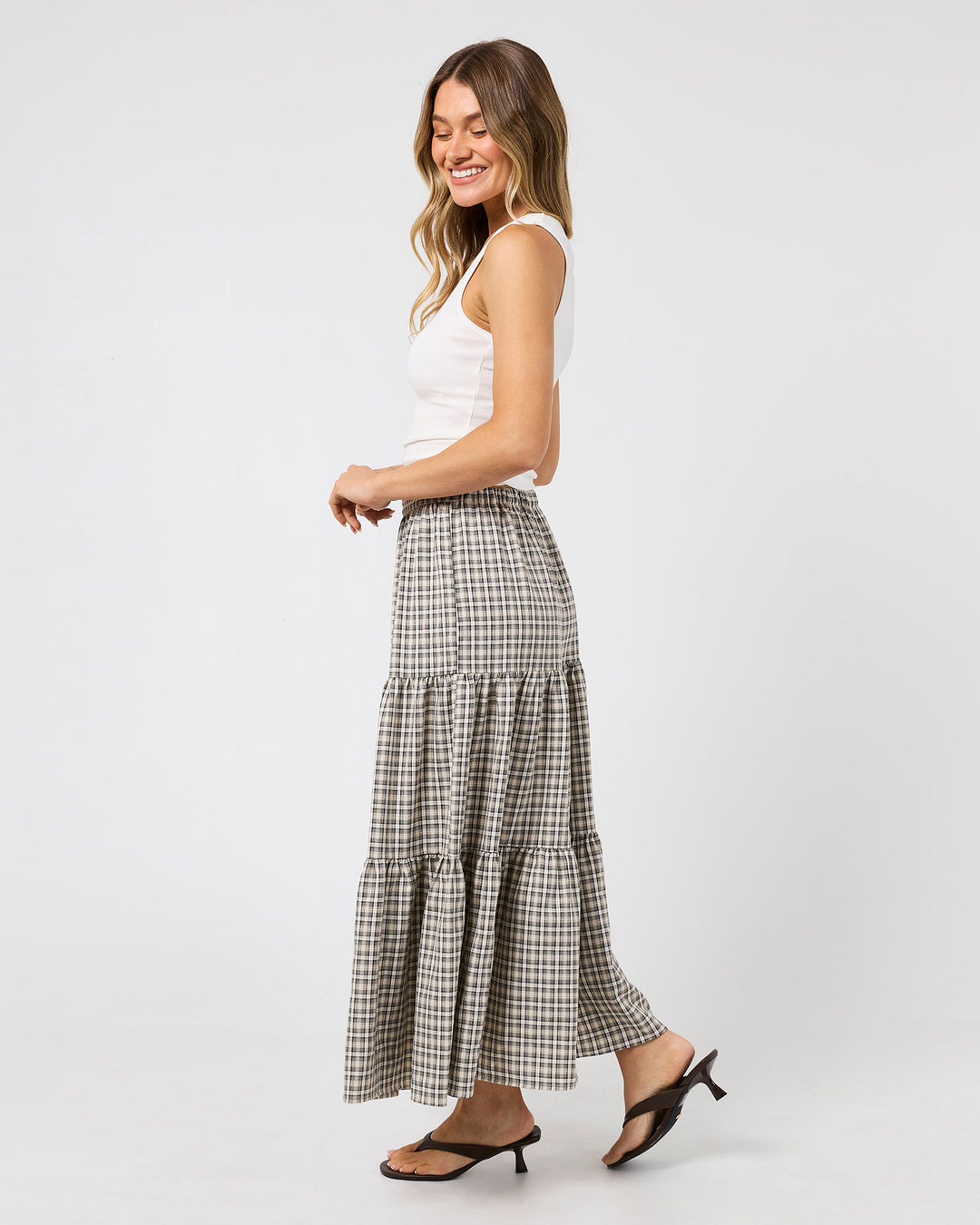 Tilda Maxi Skirt Check