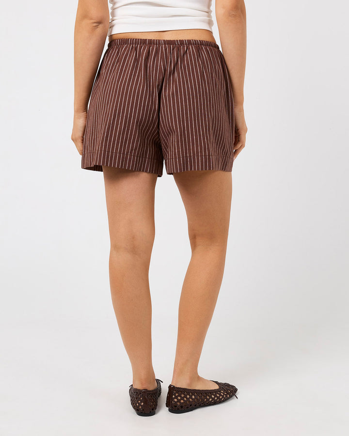 Myla Stripe Short Brown
