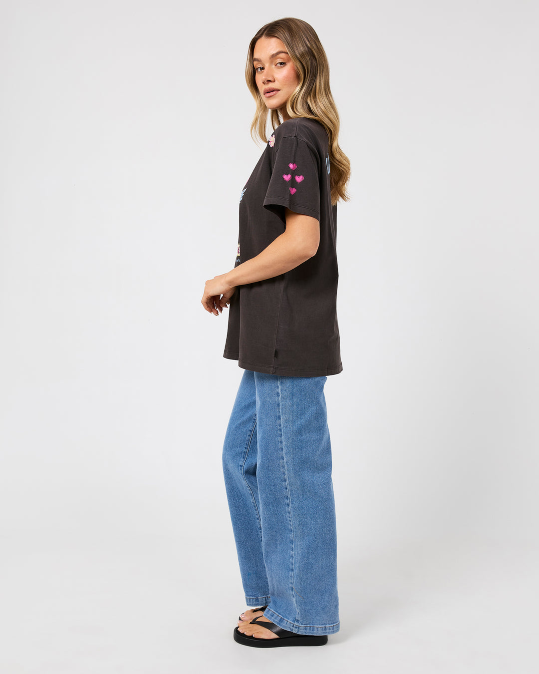 Daring Relaxed Tee Washed Black