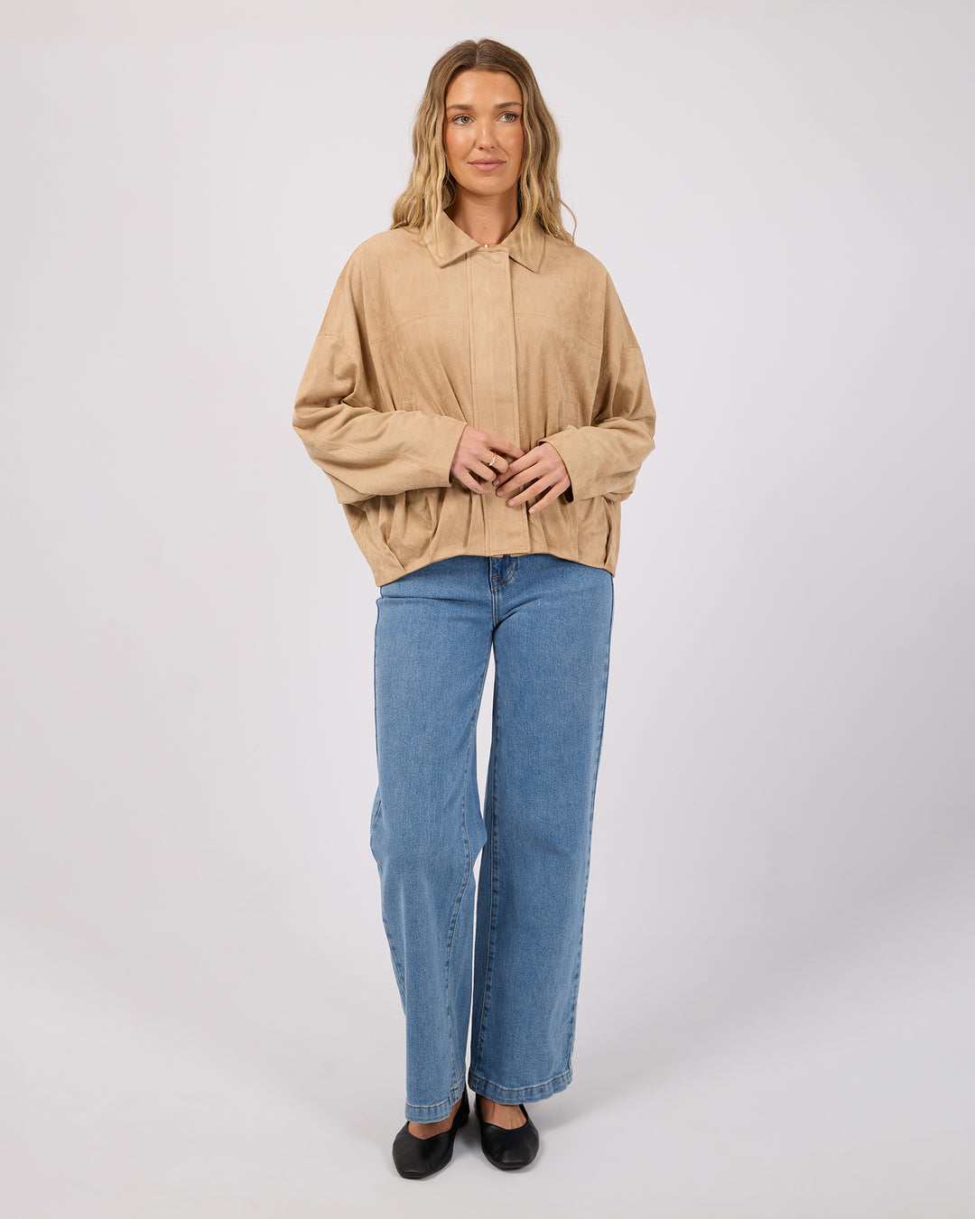 Haze Faux Suede Jacket Latte
