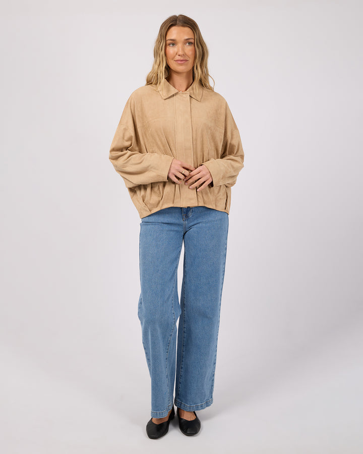 Haze Faux Suede Jacket Latte