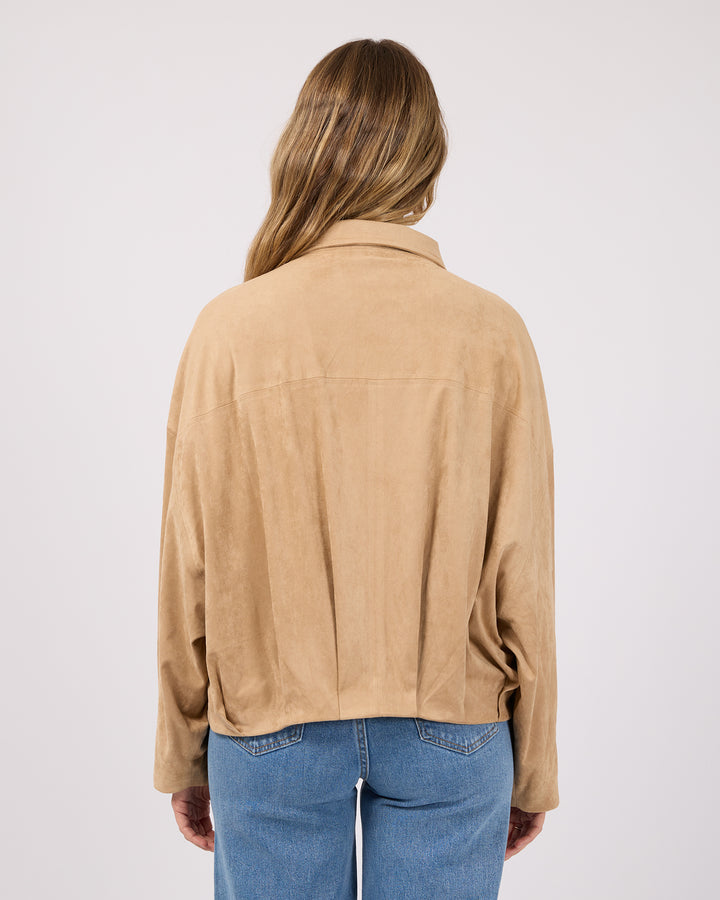 Haze Faux Suede Jacket Latte
