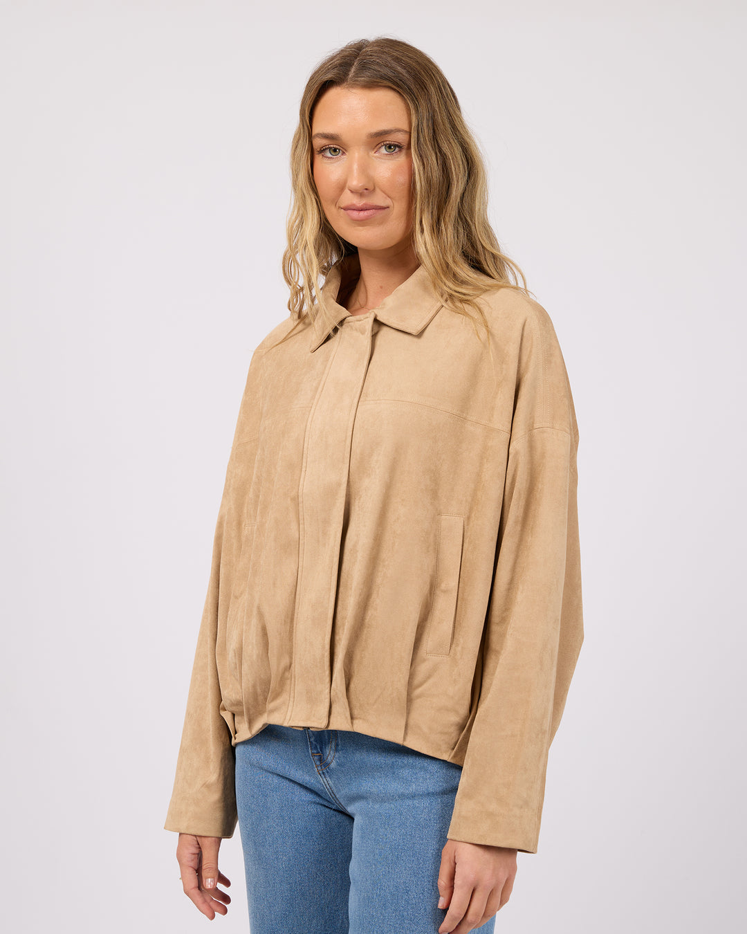 Haze Faux Suede Jacket Latte