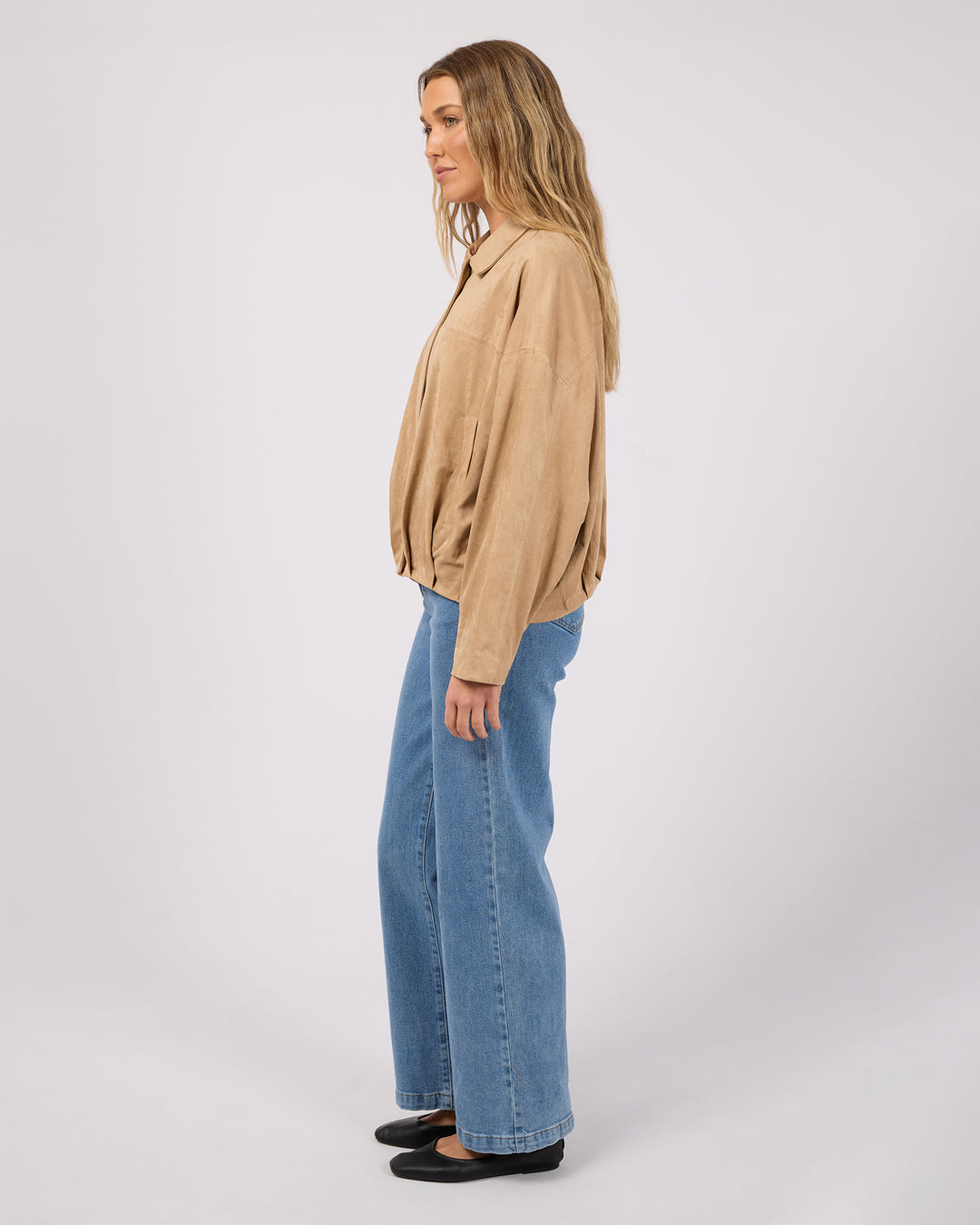 Haze Faux Suede Jacket Latte