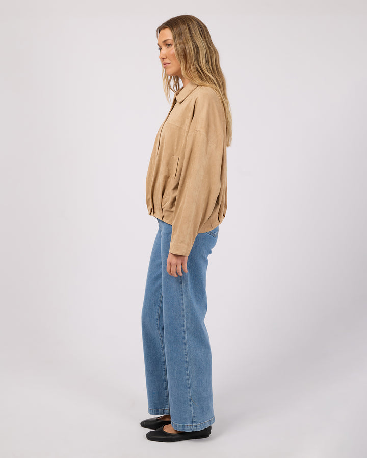 Haze Faux Suede Jacket Latte