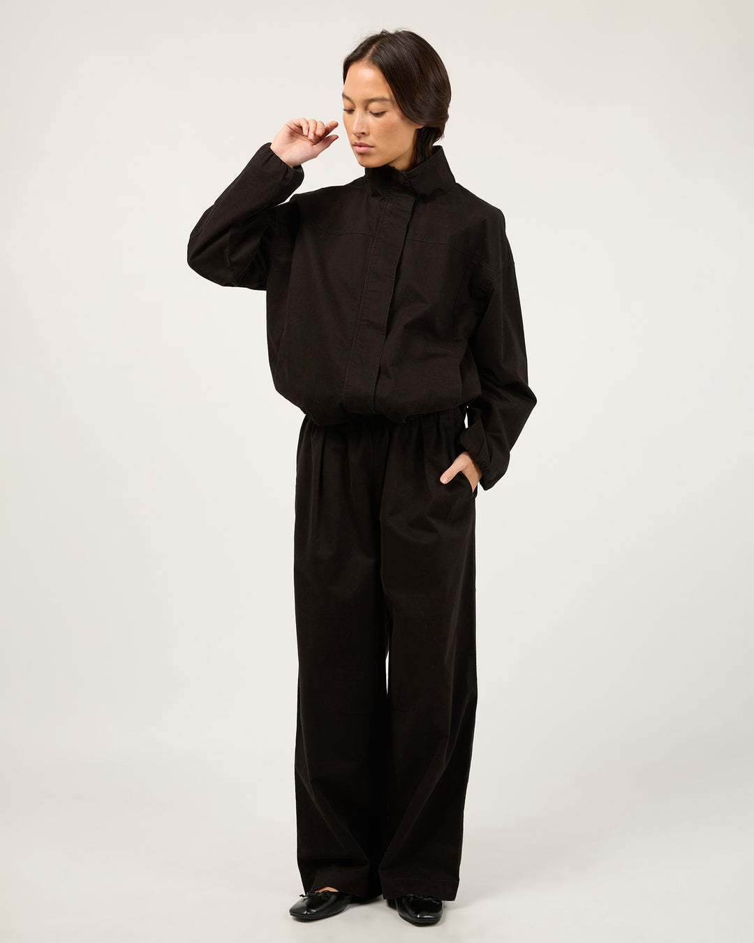 Margo Funnel Neck Jacket Black
