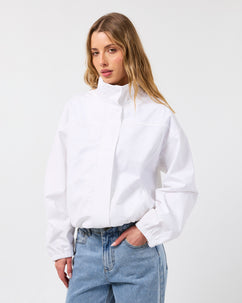 Margo Funnel Neck Jacket Vintage White