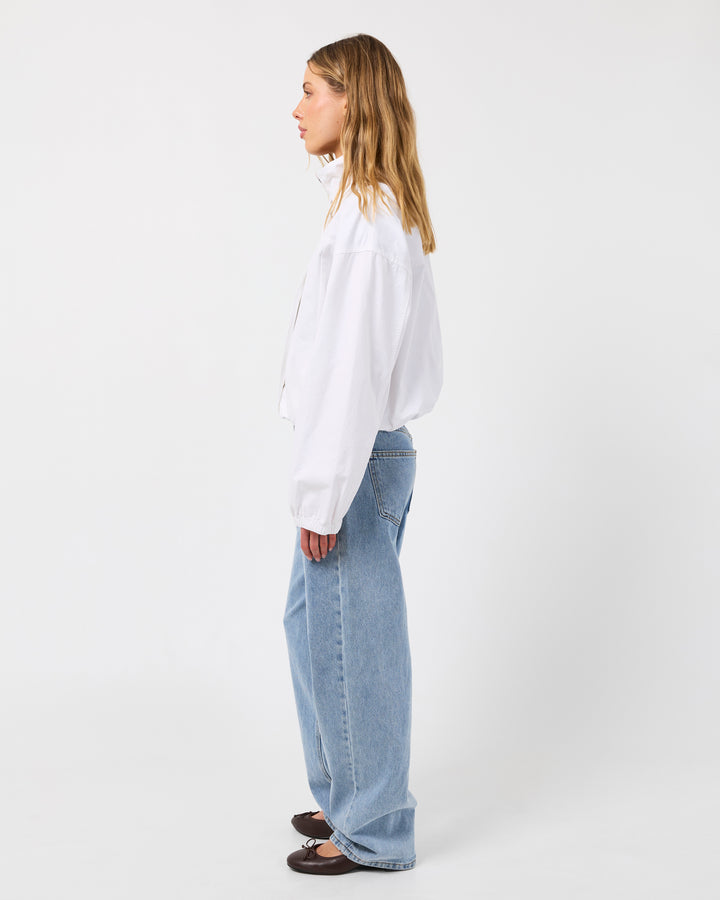 Margo Funnel Neck Jacket Vintage White