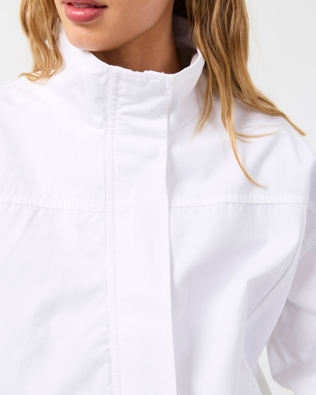 Margo Funnel Neck Jacket Vintage White