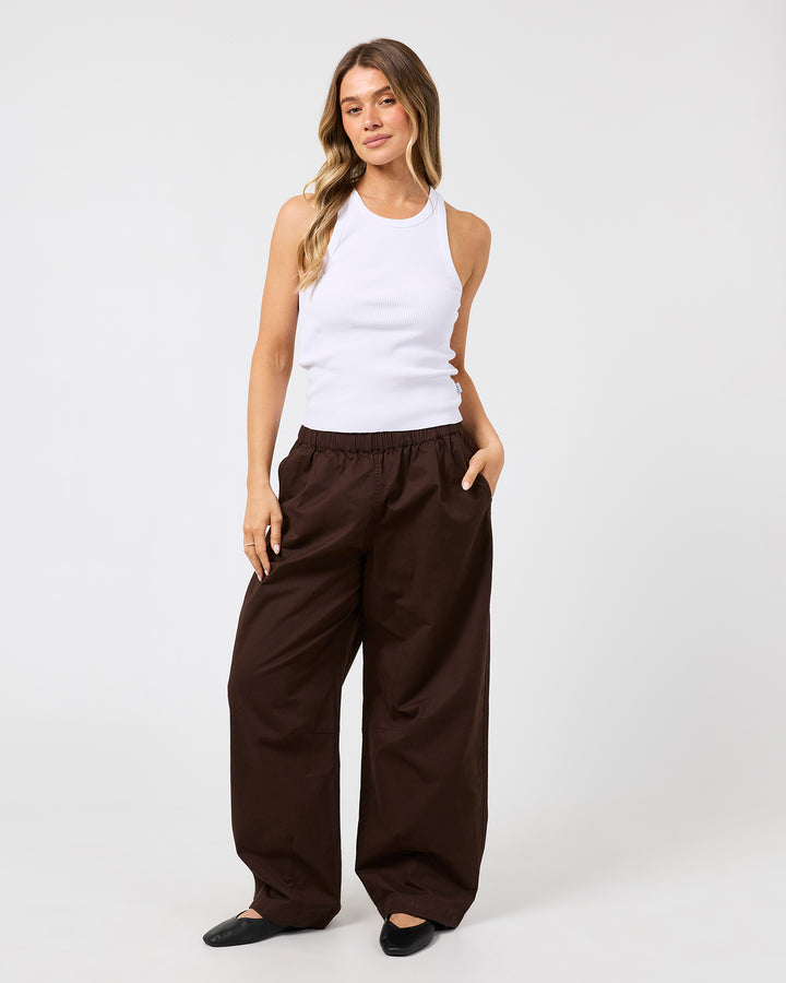 Margo Barrel Pant Chocolate