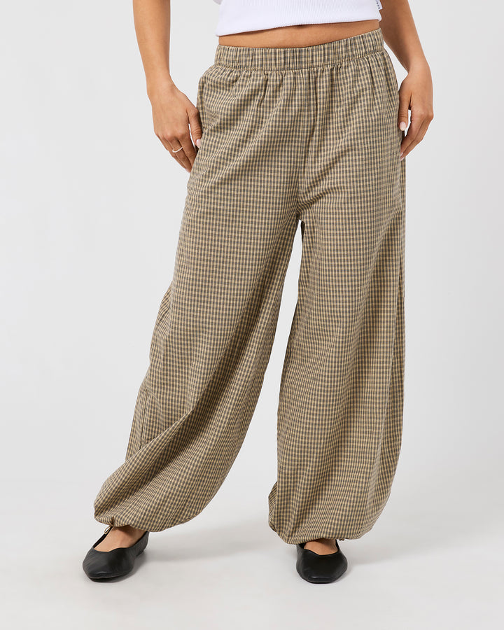 Kenna Check Pant Oatmeal