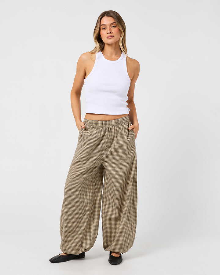 Kenna Check Pant Oatmeal