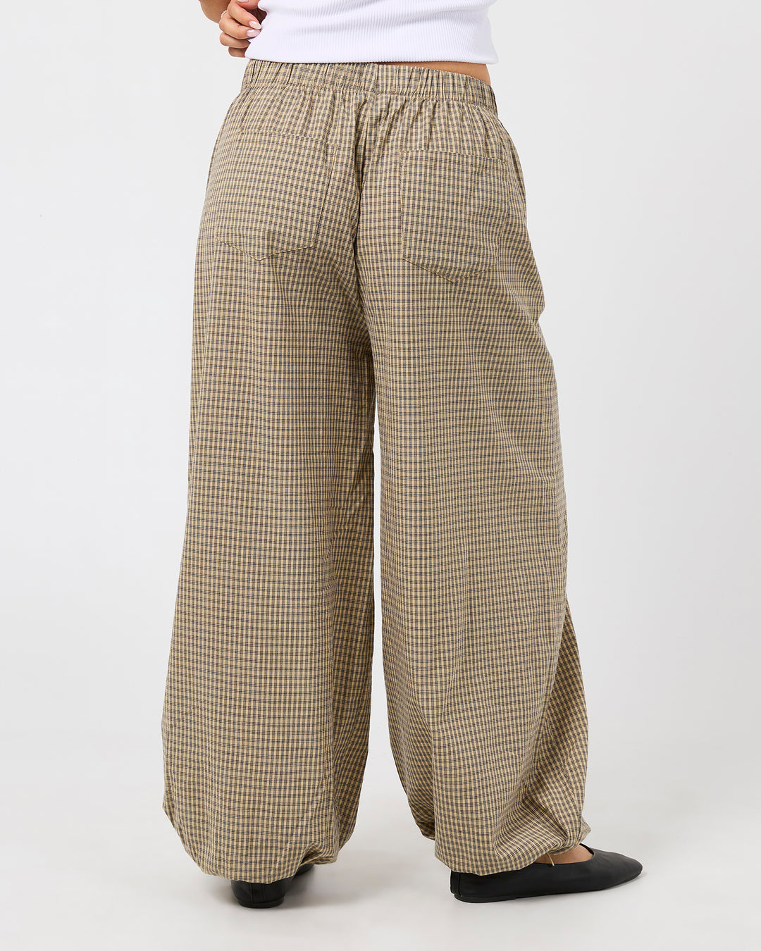 Kenna Check Pant Oatmeal
