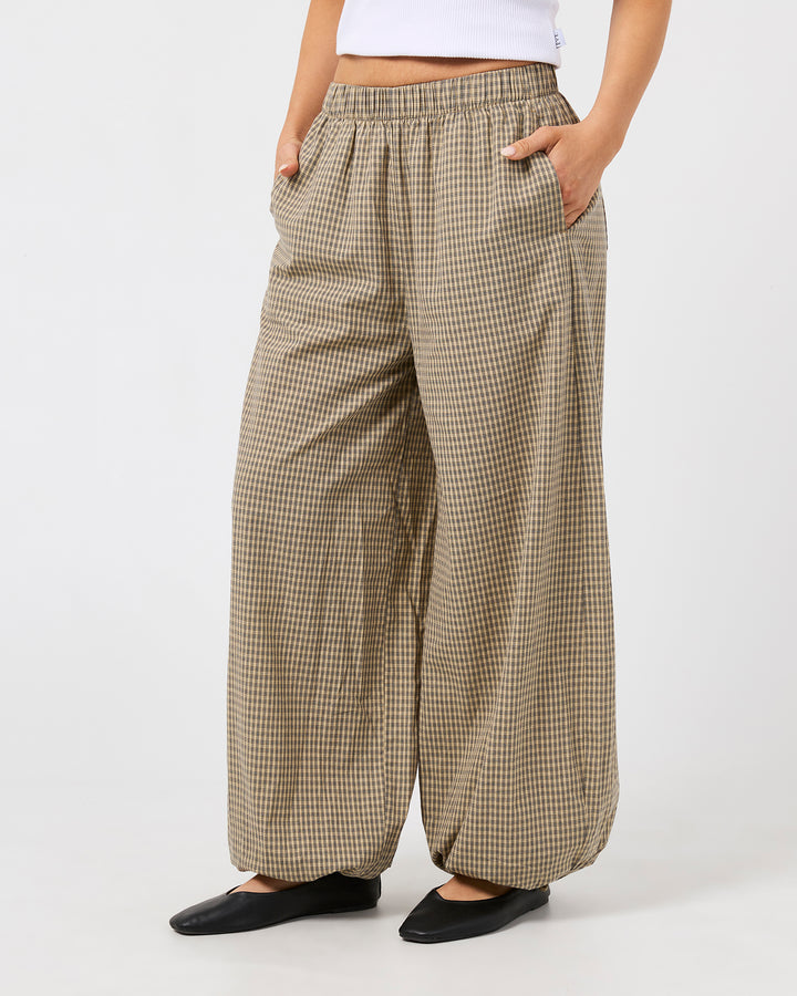 Kenna Check Pant Oatmeal