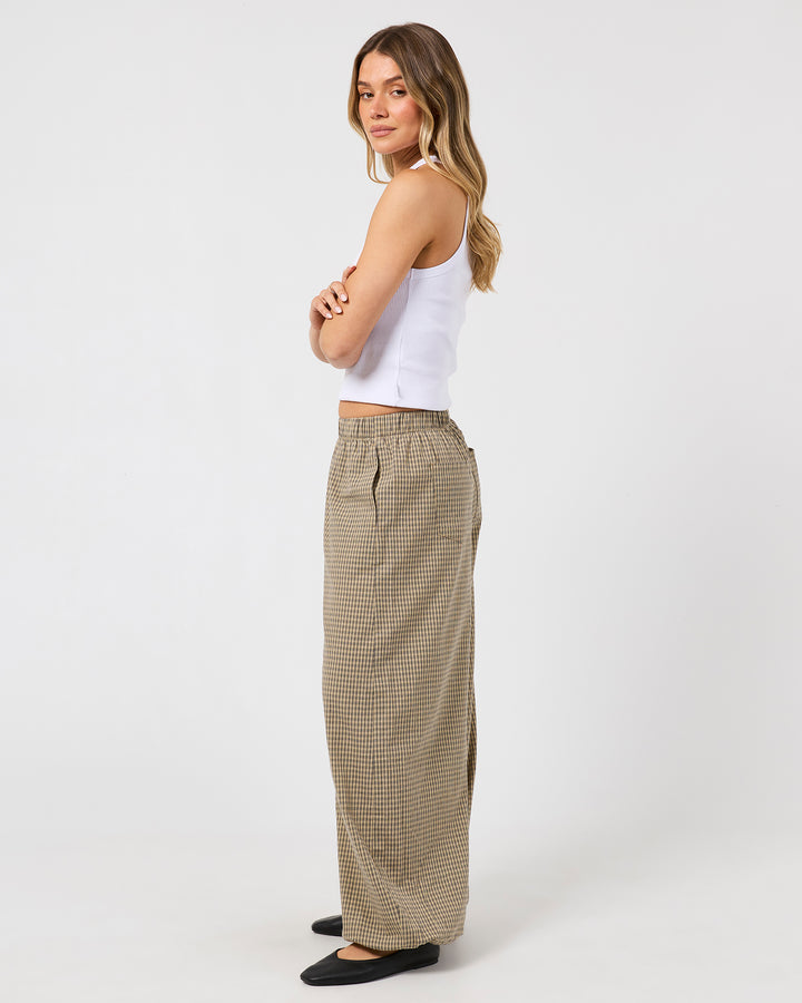 Kenna Check Pant Oatmeal