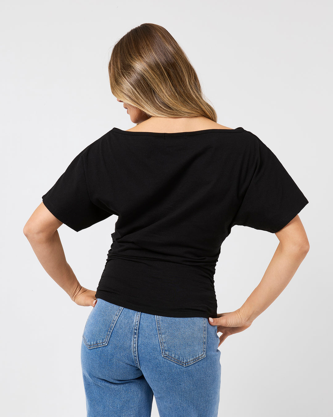 Lune Off Shoulder Top Black