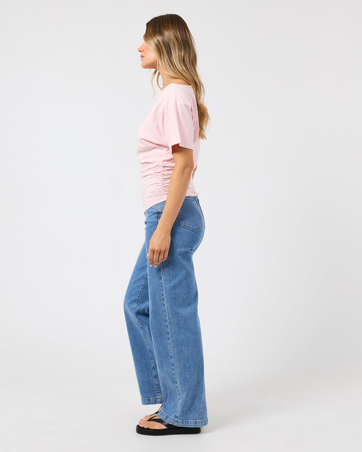 Lune Off Shoulder Top Light Pink