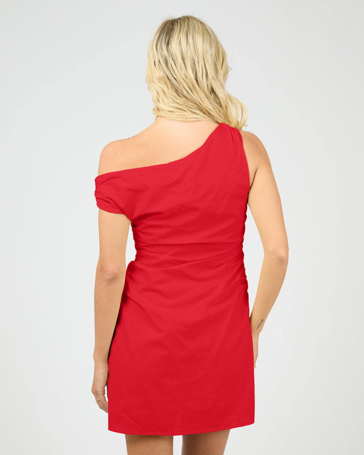 Alessa Asym Dress Red