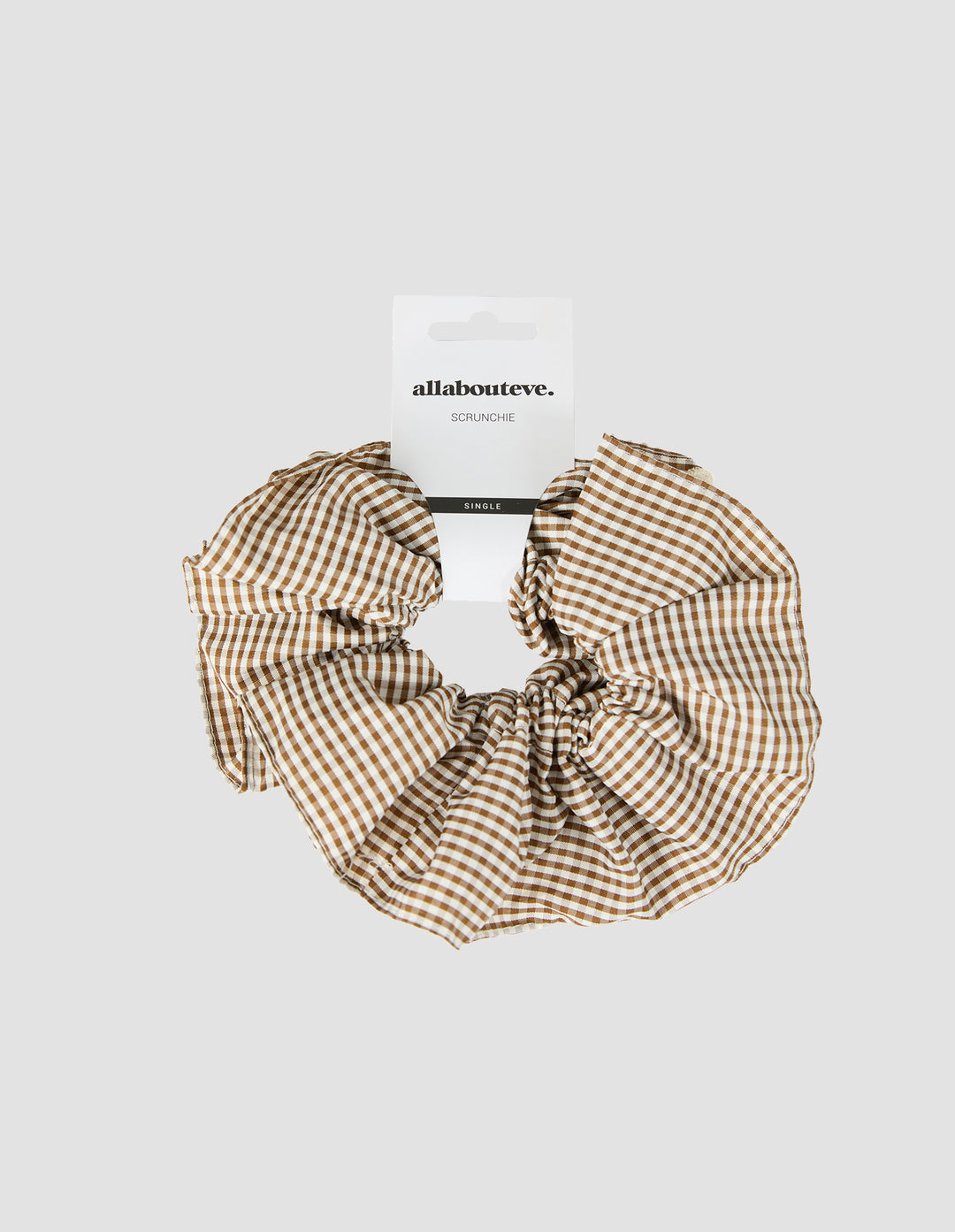 Jojo Frill Check Scrunchie Chalk