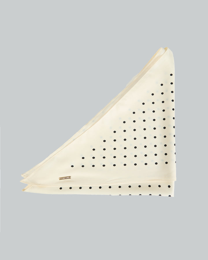 Raya Dot Scarf Vintage White