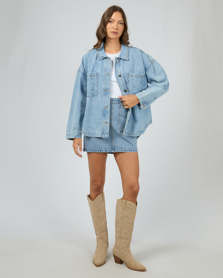 Dale Denim Shacket Light Blue