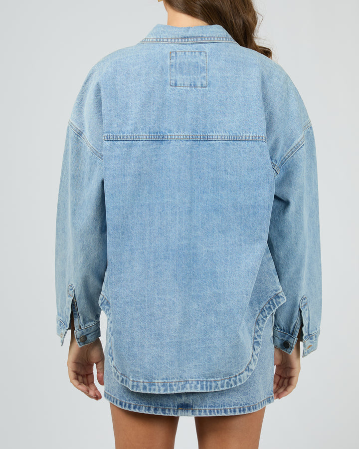 Dale Denim Shacket Light Blue