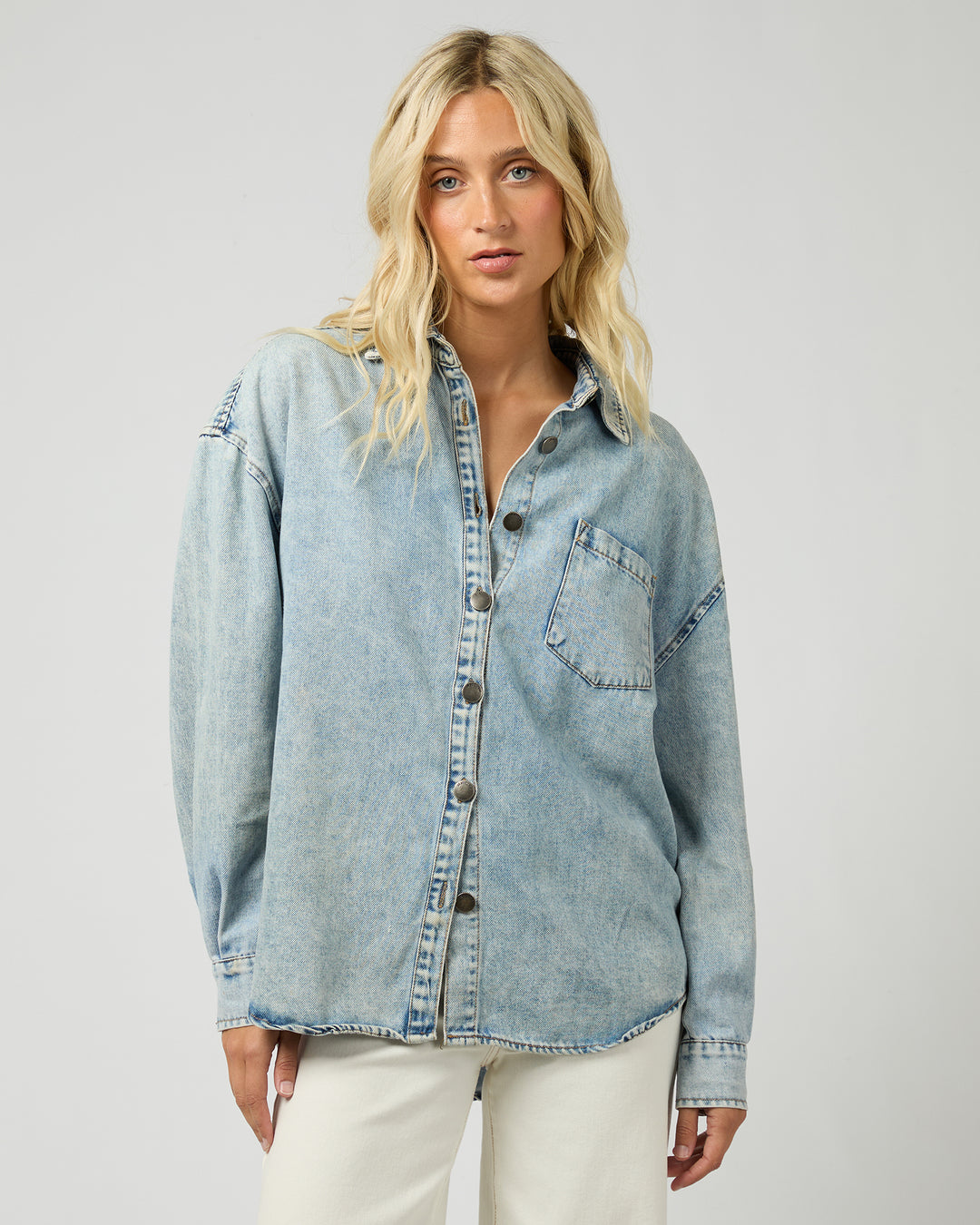 Maci Denim Shirt Light Blue