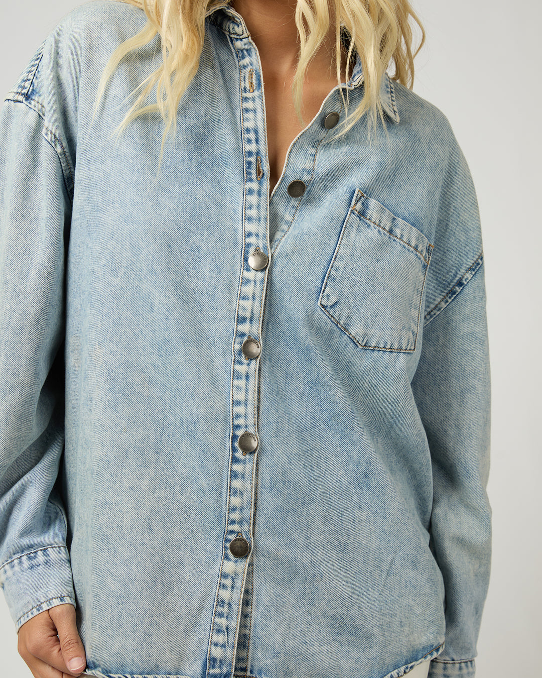 Maci Denim Shirt Light Blue