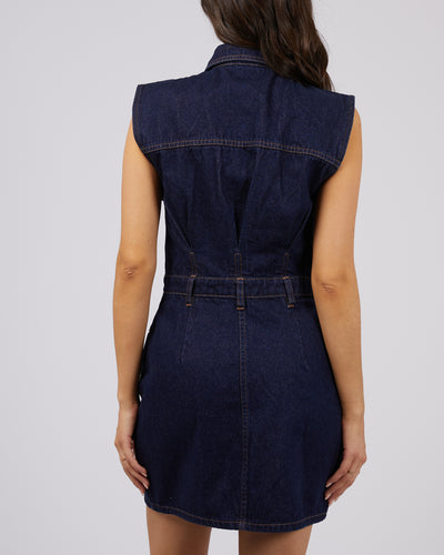 Kennedy Denim Mini Dress Organic Blue
