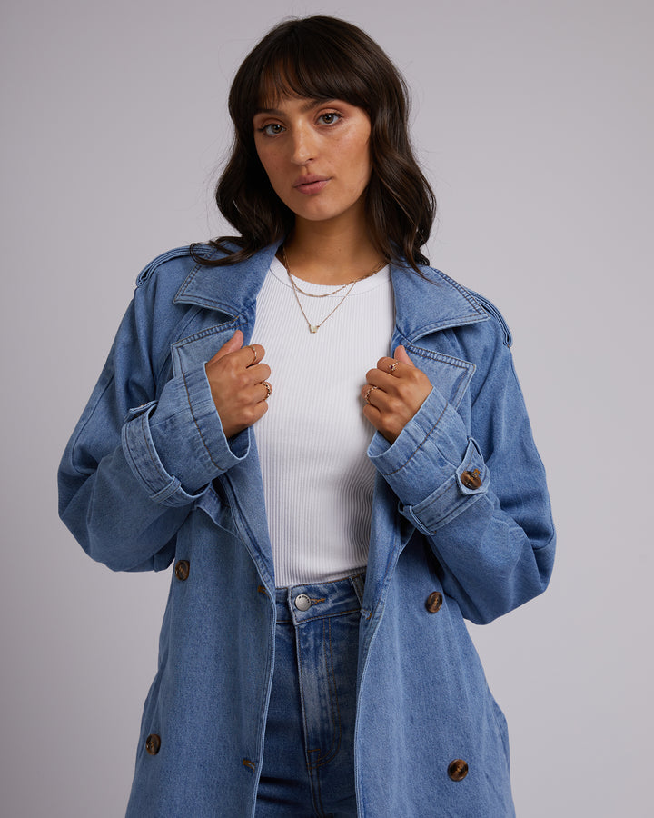Rio Trench Coat Heritage Blue