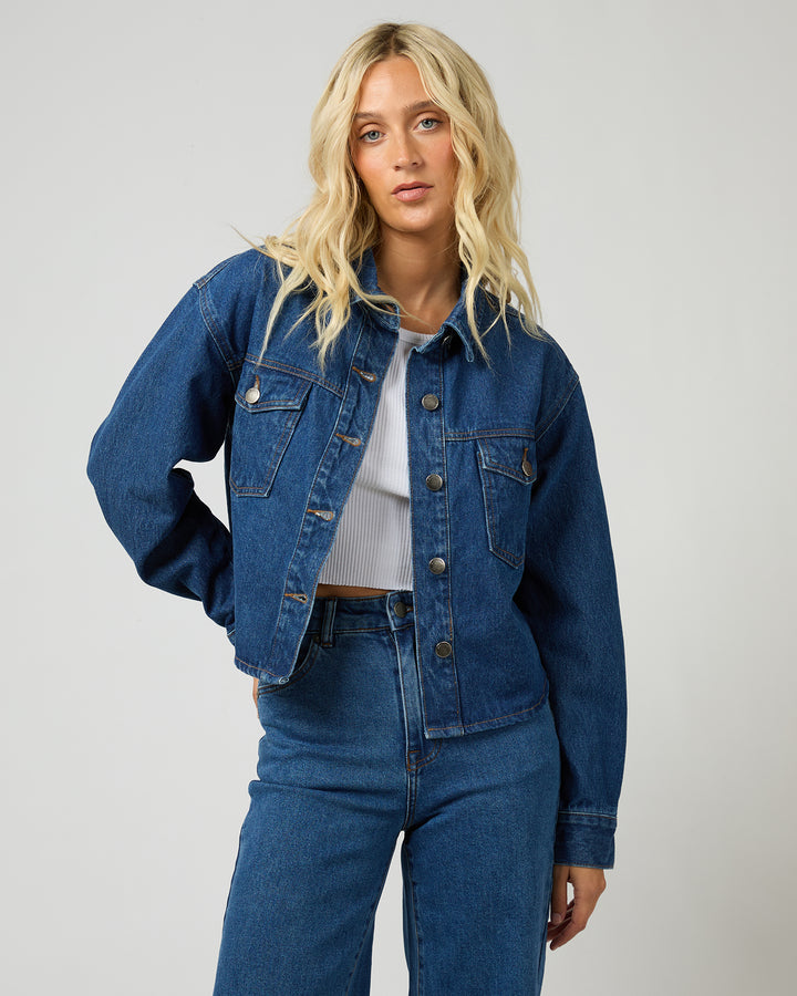 Banks Crop Jacket Heritage Blue