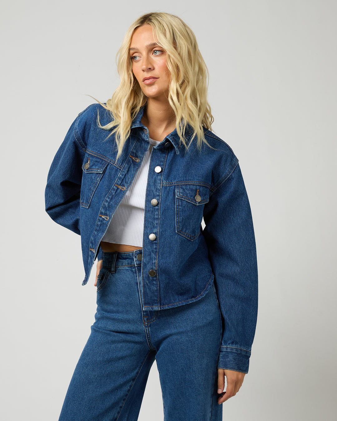 Banks Crop Jacket Heritage Blue