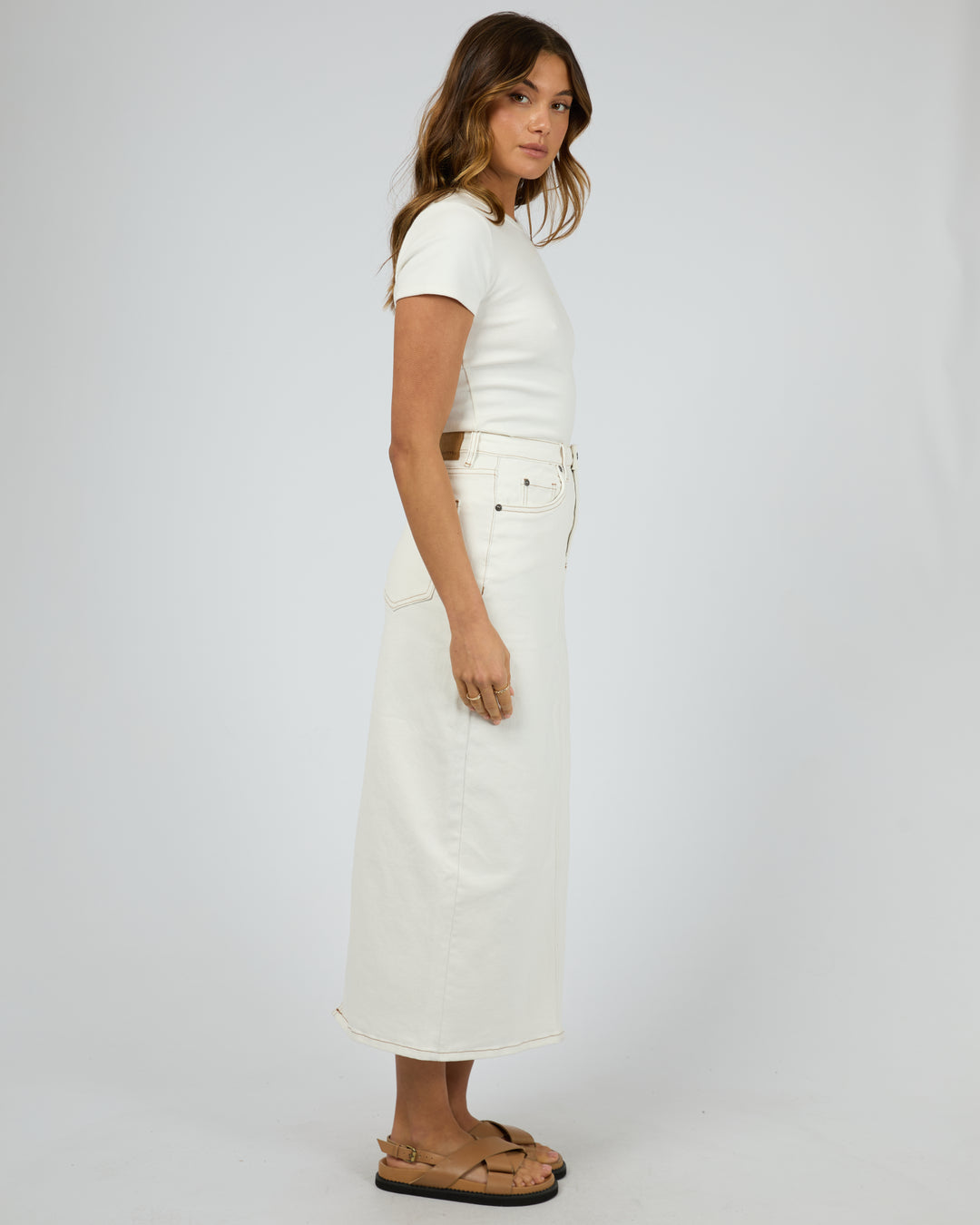 Ray Comfort Maxi Skirt Vintage White