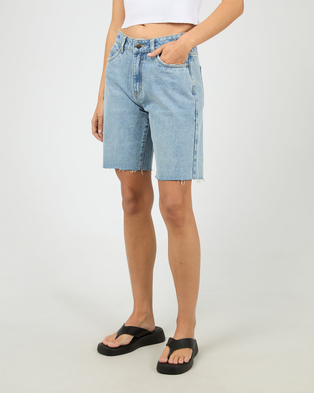 Lexie Denim Jort Light Blue