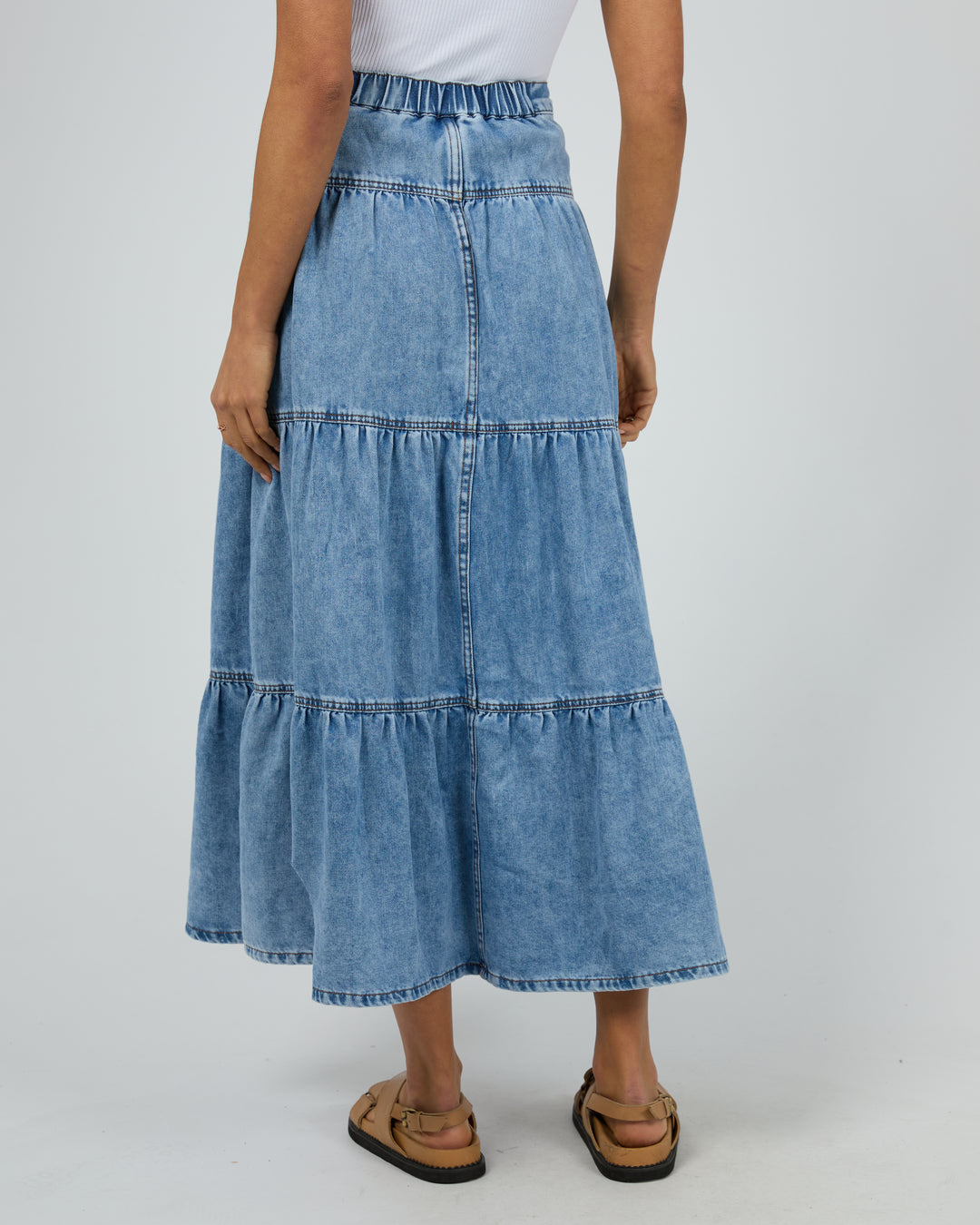 Coco Denim Maxi Skirt Light Blue
