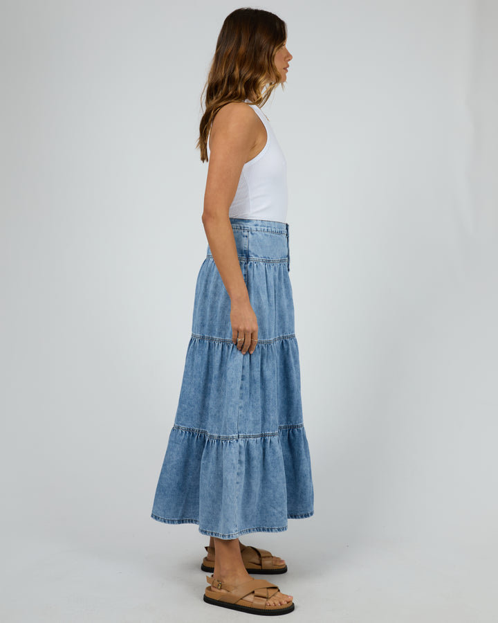 Coco Denim Maxi Skirt Light Blue