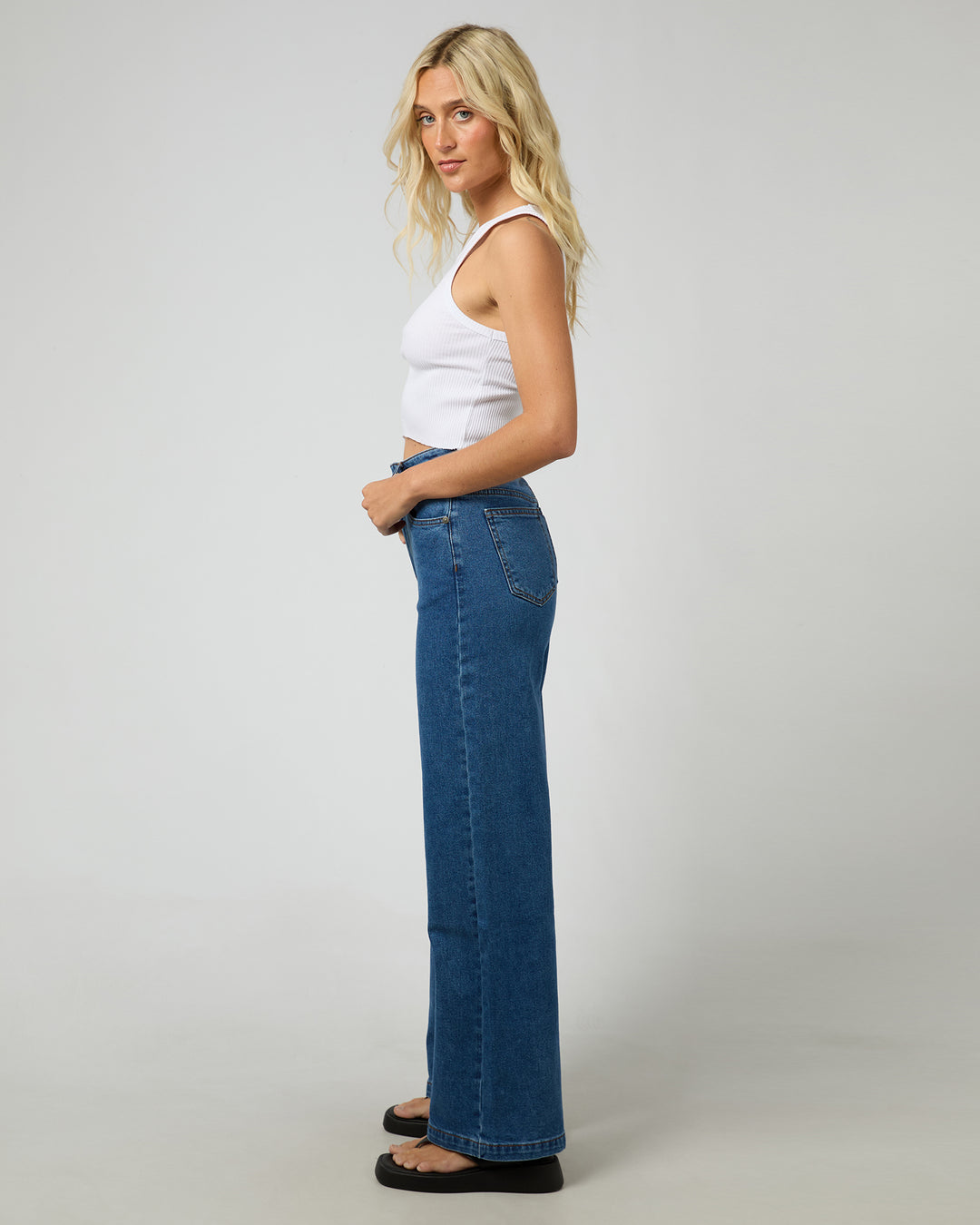 Jacqui Wide Leg Heritage Blue