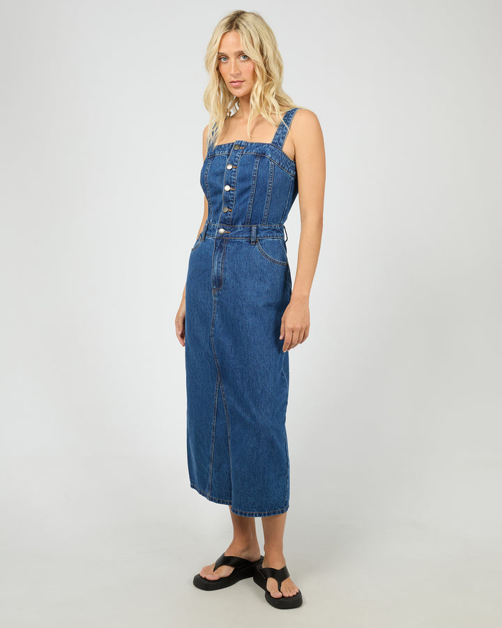 Coco Midi Denim Dress Heritage Blue