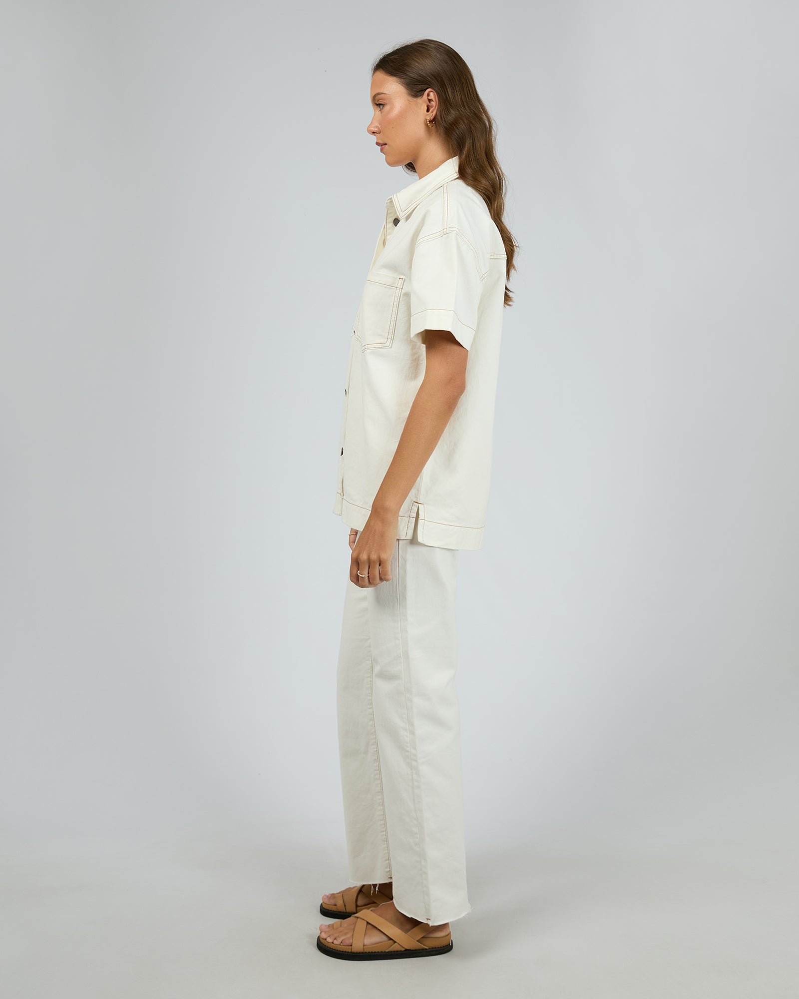 Simi Denim Shirt Vintage White – All About Eve Clothing