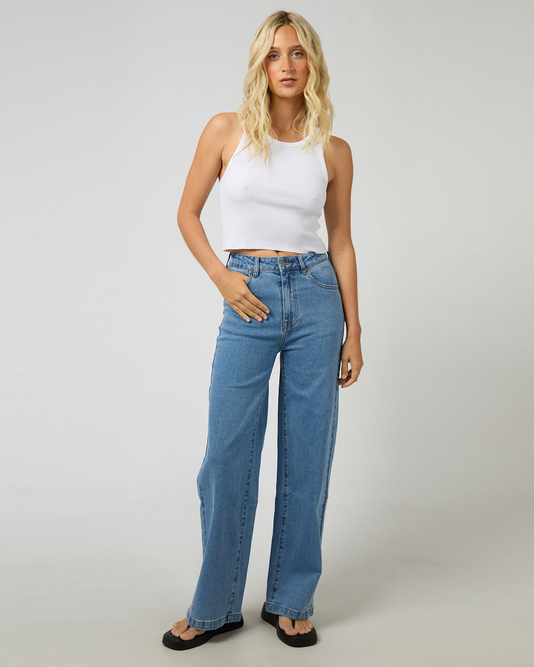 Jacqui Wide Leg Light Blue