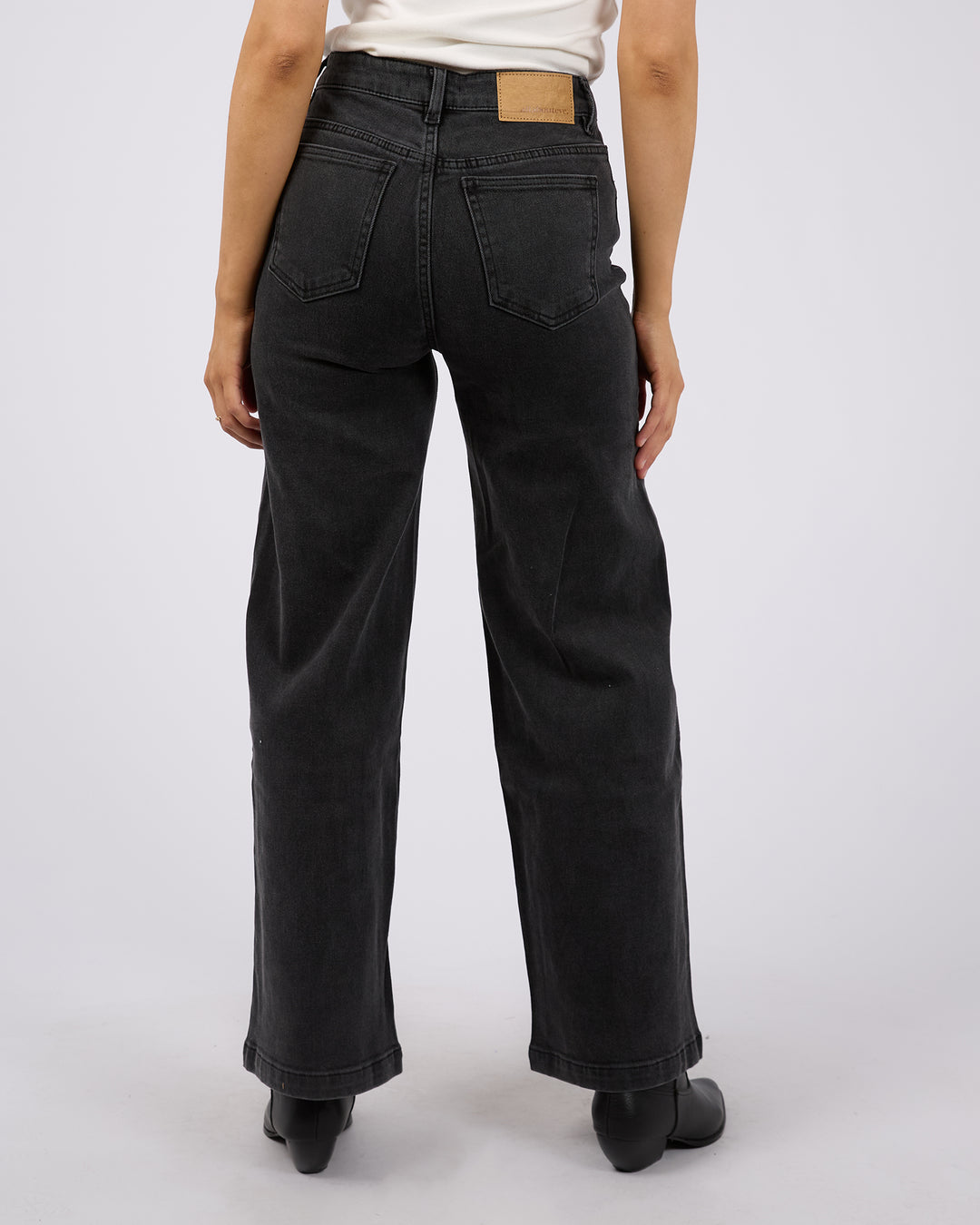 Jacqui Wide Leg Washed Black