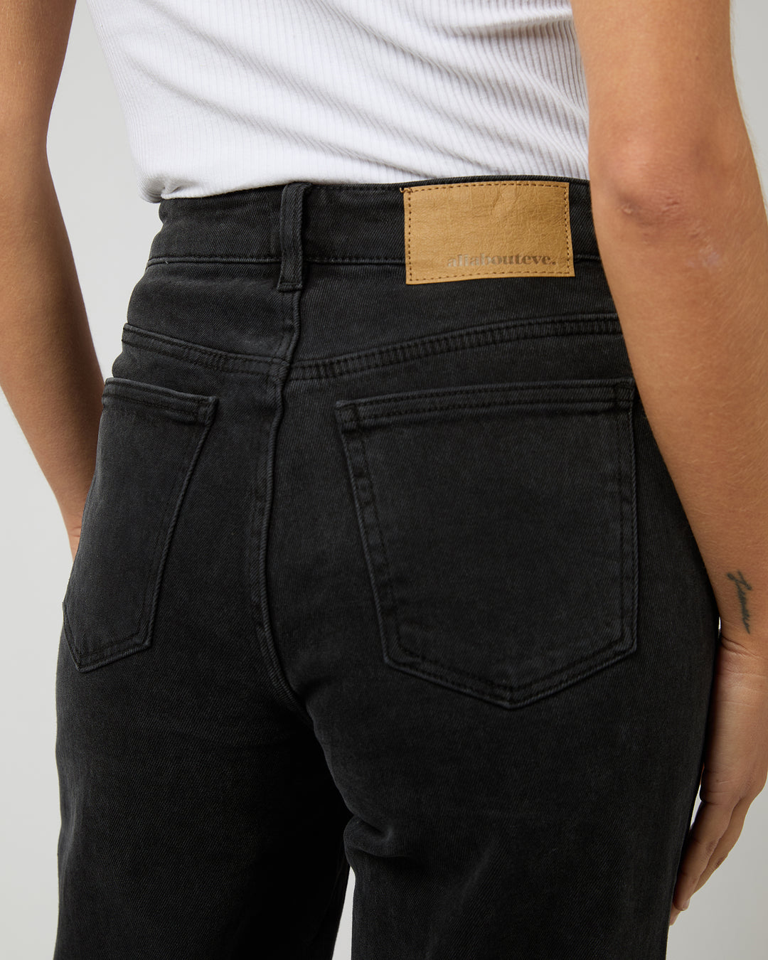 Jacqui Wide Leg Washed Black