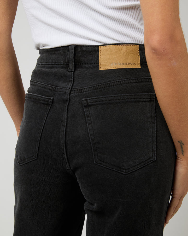Jacqui Wide Leg Washed Black