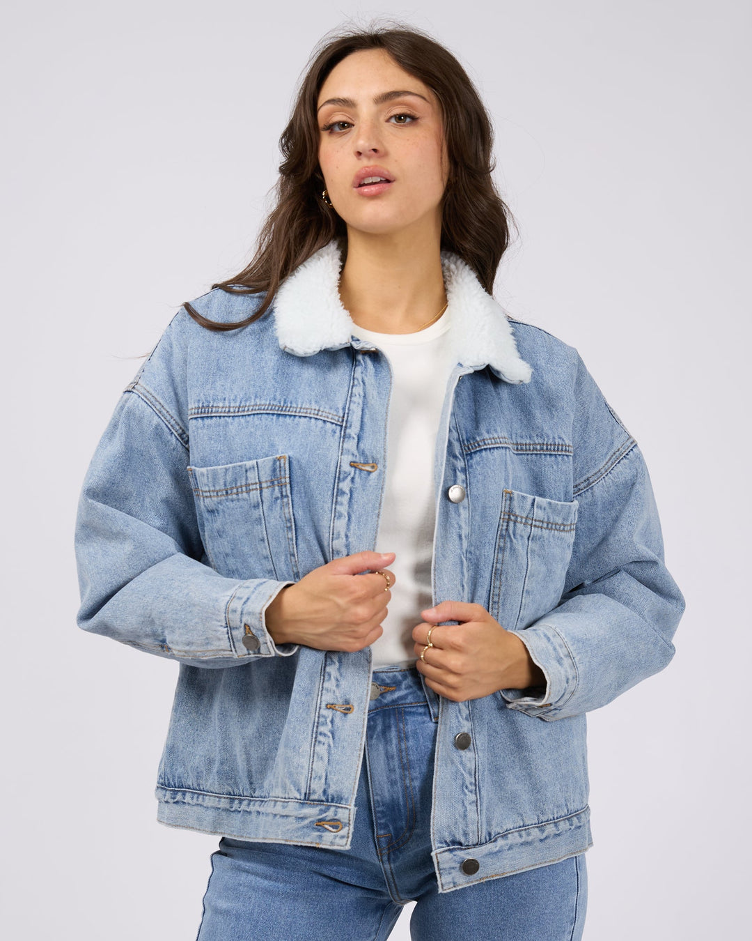 Flynn Sherpa Jacket Light Blue
