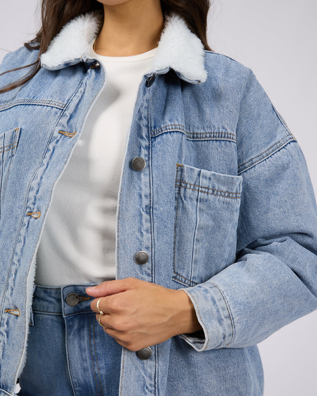 Flynn Sherpa Jacket Light Blue