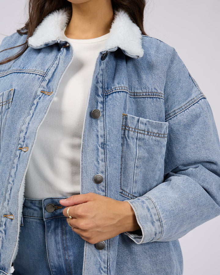 Flynn Sherpa Jacket Light Blue