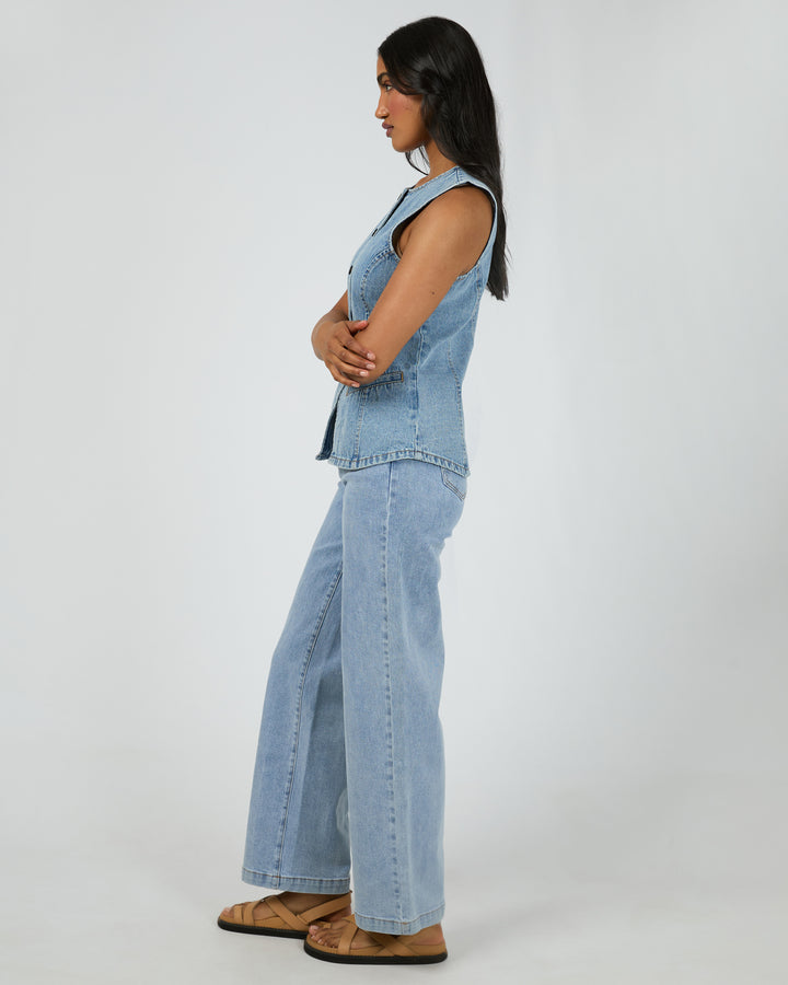 Lena Denim Vest Light Blue