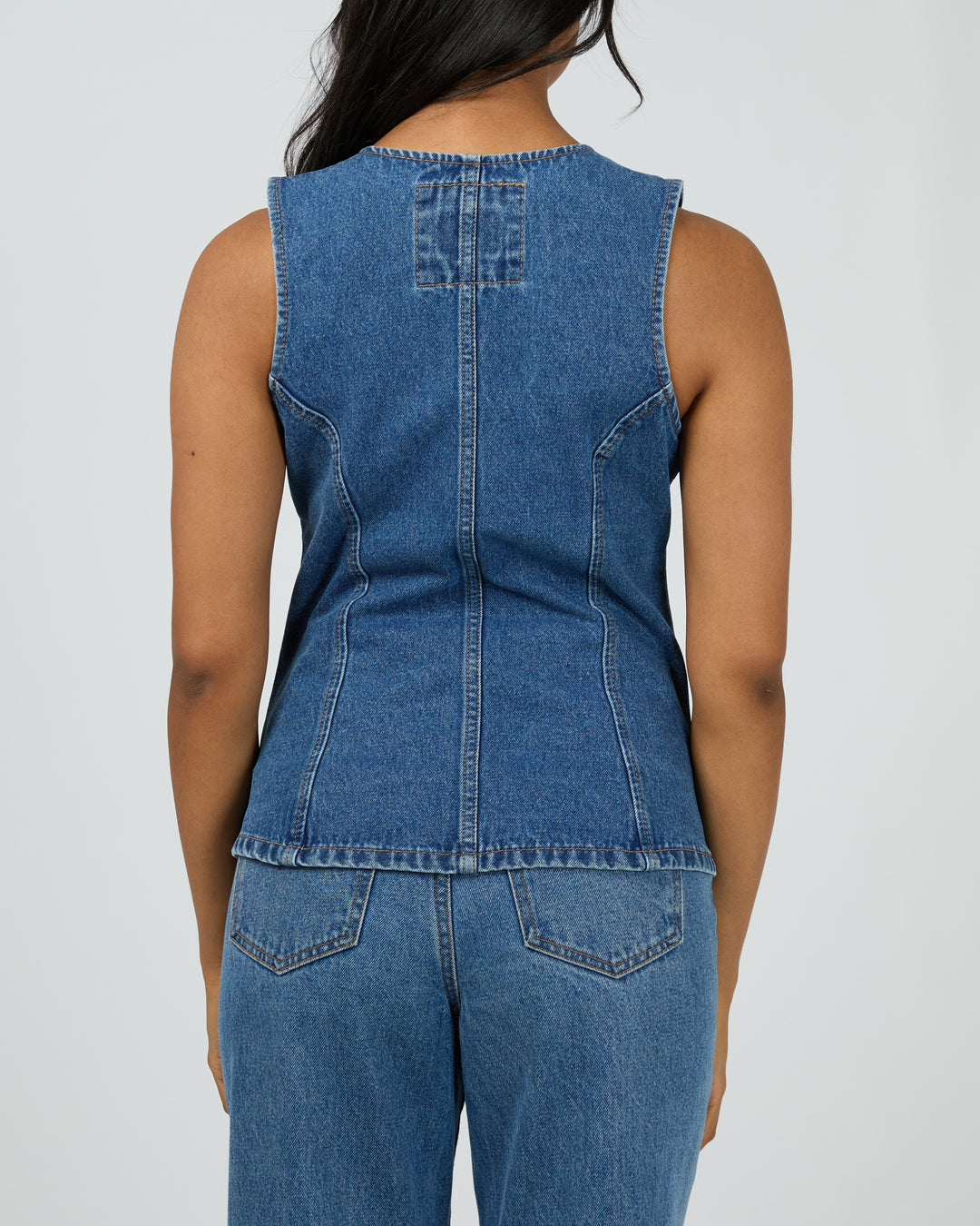 Lena Denim Vest Heritage Blue