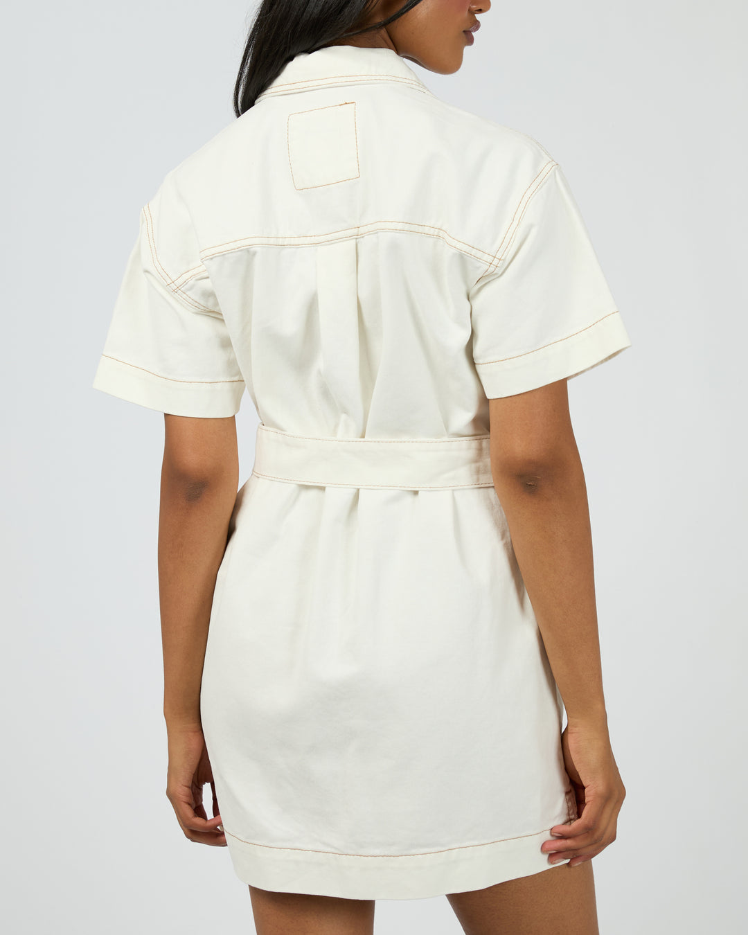 Sunny Denim Dress Vintage White