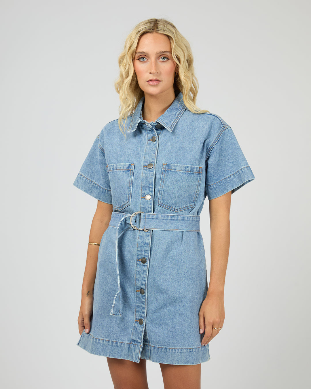 Sunny Denim Dress Light Blue – All About Eve Clothing